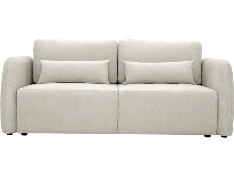 Canapé droit convertible en tissu "Concorde" 3 places - Beige