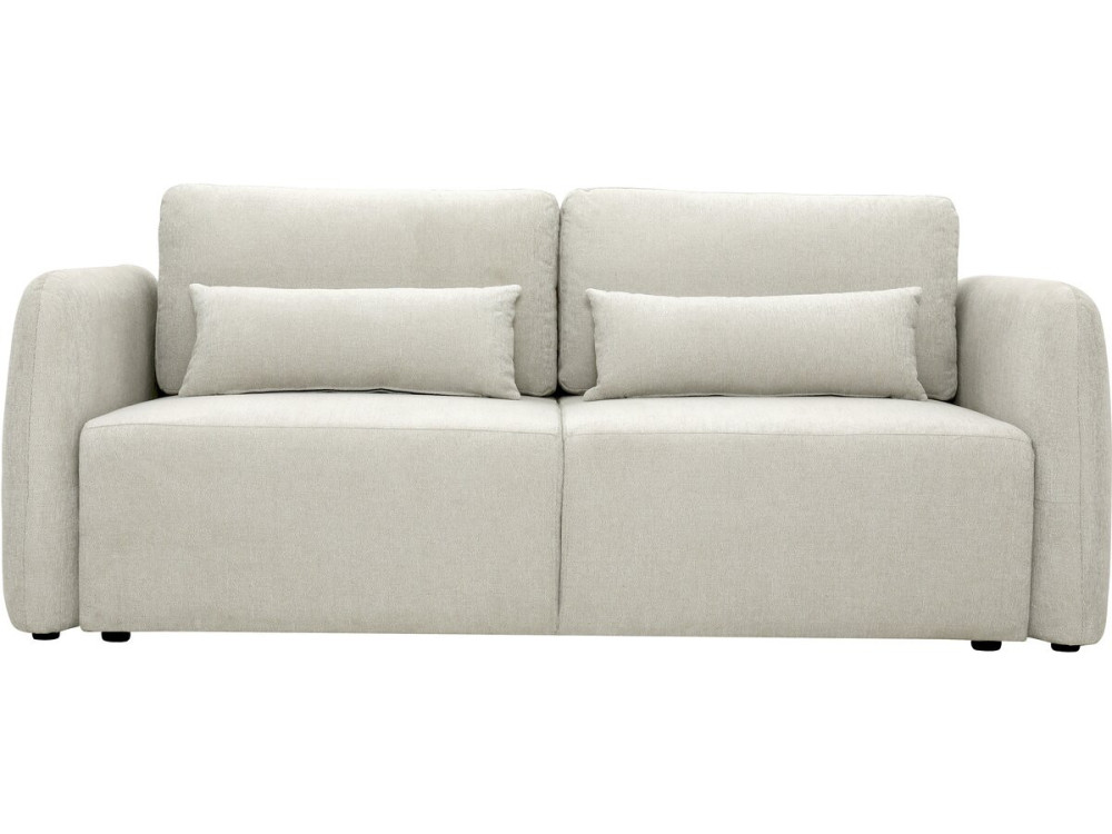 Canapé droit convertible en tissu "Concorde" 3 places - Beige