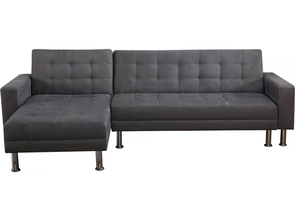 Canapé d'angle convertible et réversible "Theo"- 4 places - Gris