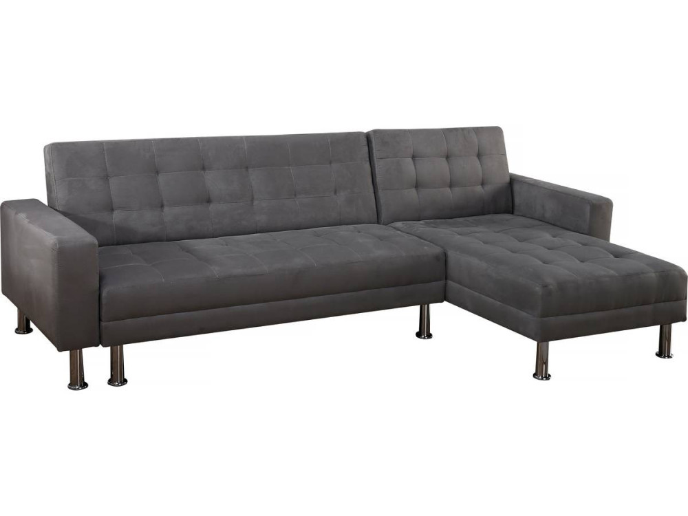 Canapé d'angle convertible et réversible "Theo"- 4 places - Gris