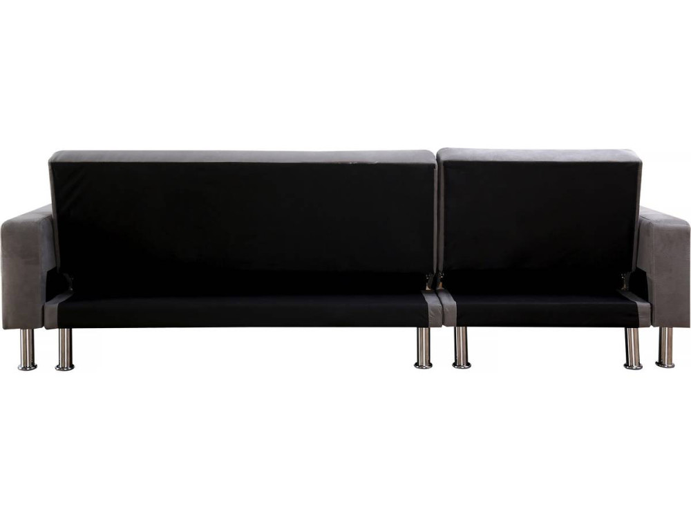 Canapé d'angle convertible et réversible "Theo"- 4 places - Gris
