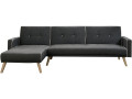 Canapé d'angle convertible et réversible "Jules" - 3 places - Gris - Gris