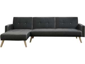 Canapé d'angle convertible et réversible "Jules" - 3 places - Gris