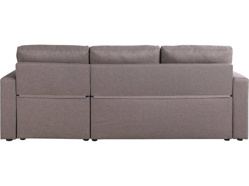 Canapé d'angle convertible/ réversible avec coffre "Alain" - 3 places - Taupe