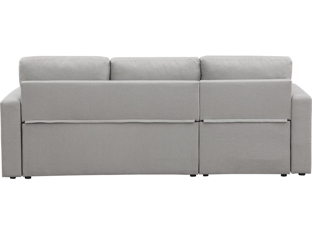 Canapé d'angle convertible/ réversible avec coffre "Alain" - 3 places - Gris clair