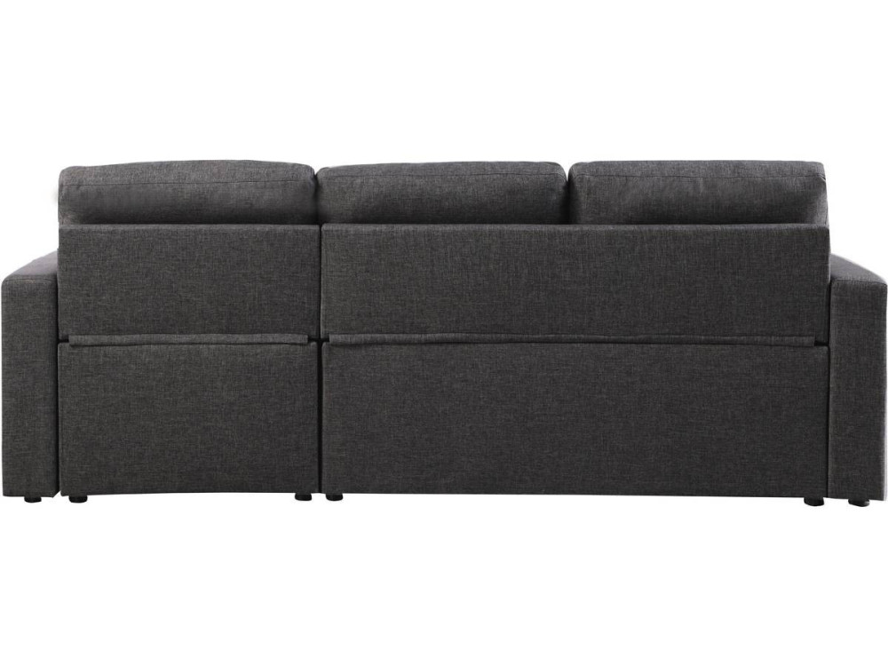 Canapé d'angle convertible/ réversible avec coffre "Alain" - 3 places - Gris