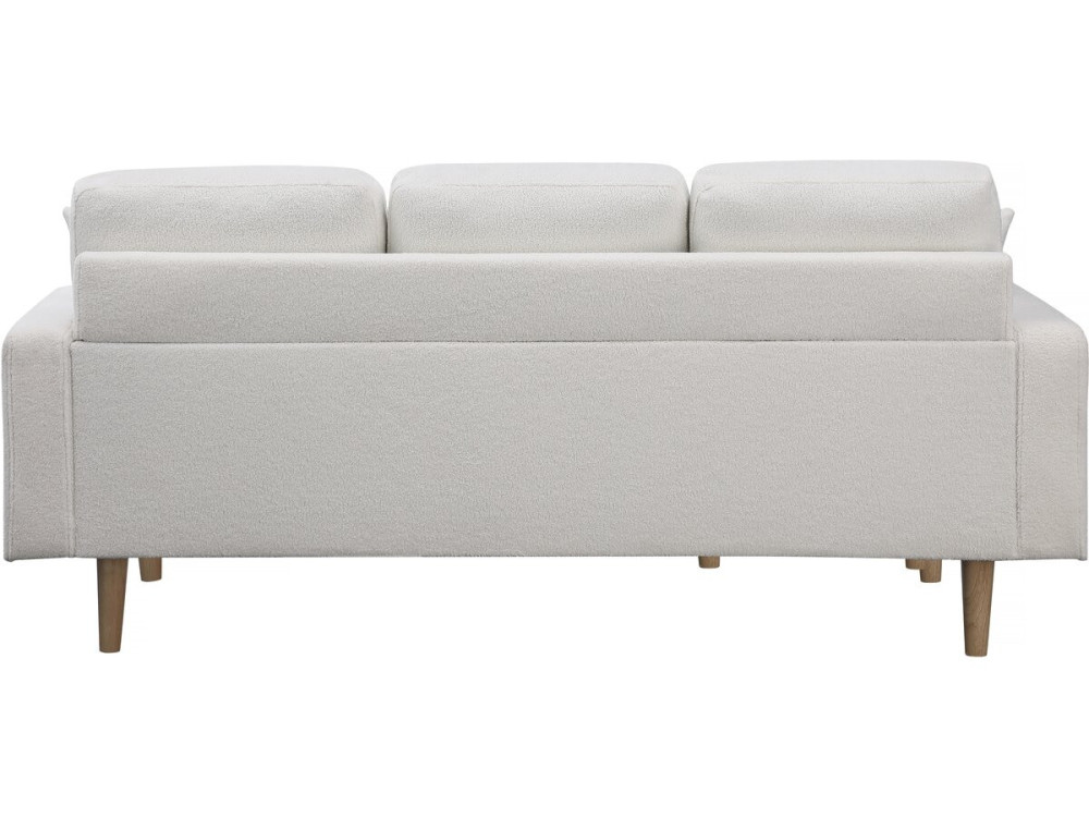 Canapé d'angle réversible en tissu "Gabby" - 3 places - Blanc
