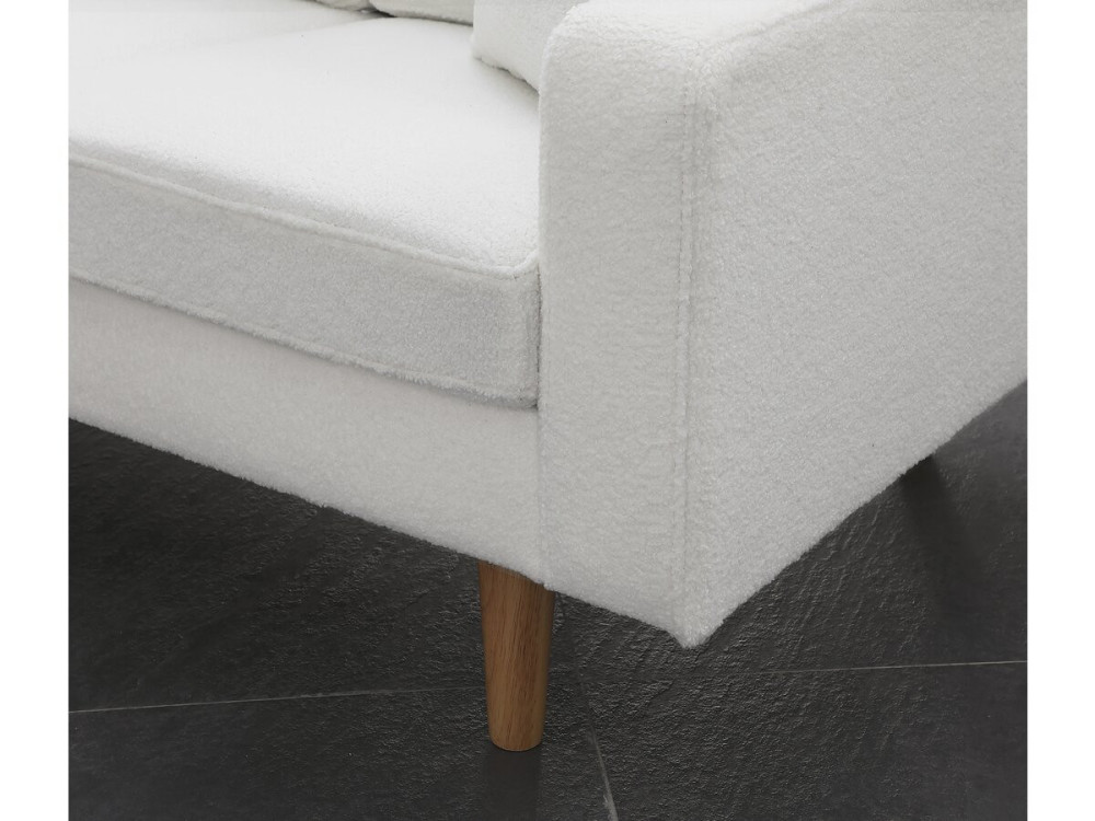 Canapé d'angle réversible en tissu "Gabby" - 3 places - Blanc