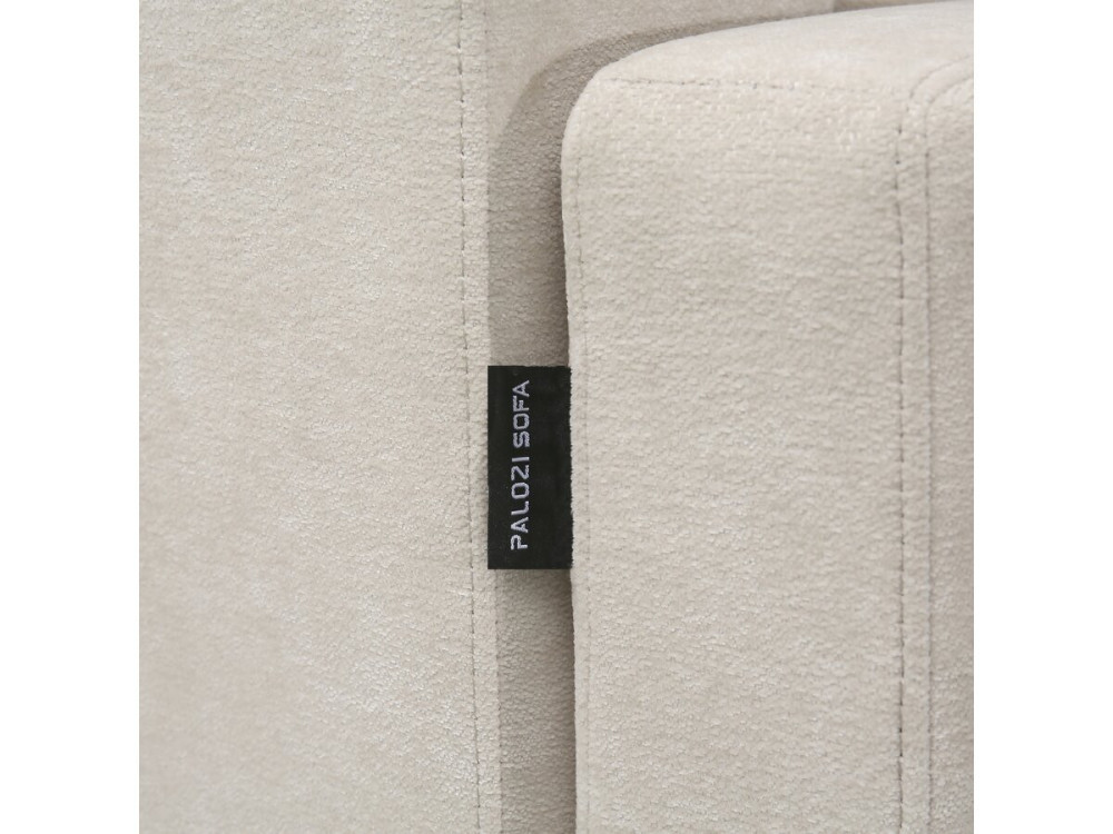 Canapé d'angle convertible tissu chenille 3 places - "Trocadero" - Crème