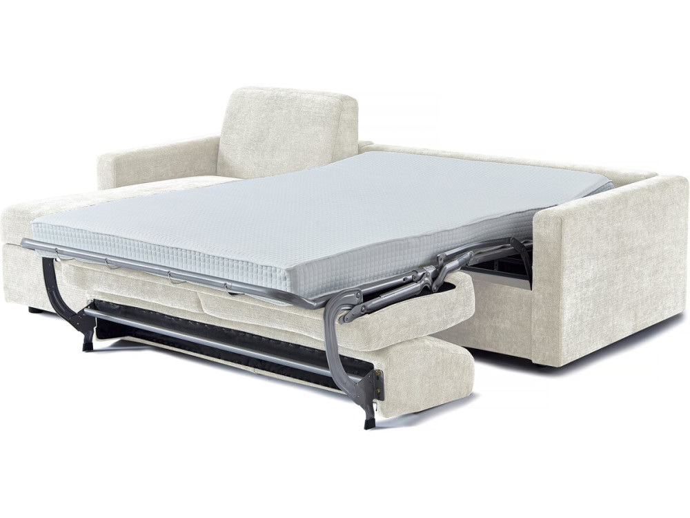 Canapé d'angle réversible convertible express en tissu "Celia" - 3 places  - Beige