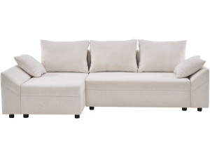 Canapé d'angle convertible et reversible en tissu texturé "Vaugirard II" - 3 places - Beige
