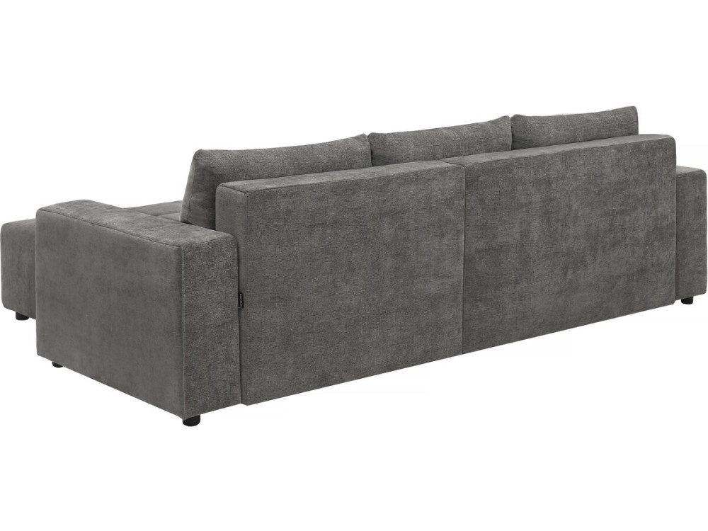 Canapé d'angle réversible/convertible en tissu - "George" - 4 places - Gris