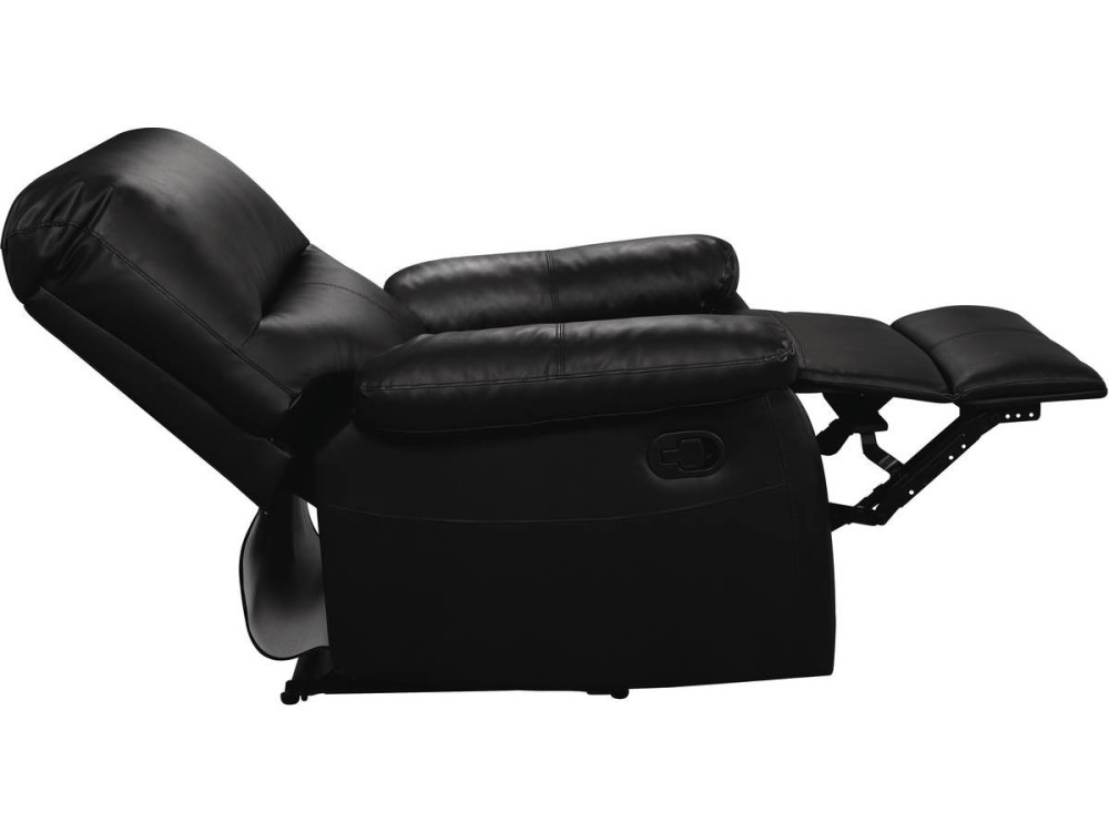 Fauteuil relax "Lincoln" - 90 x 89 x 103 cm - Noir