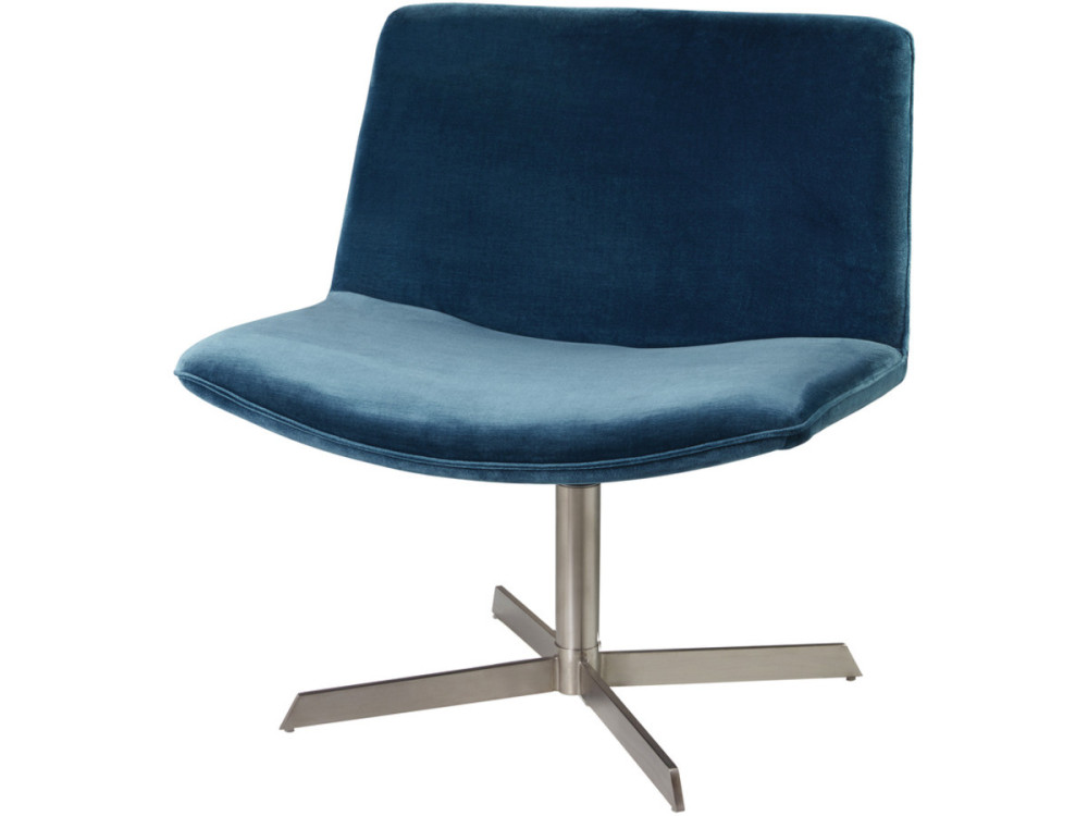 Fauteuil "Kiss" - Velours - Bleu