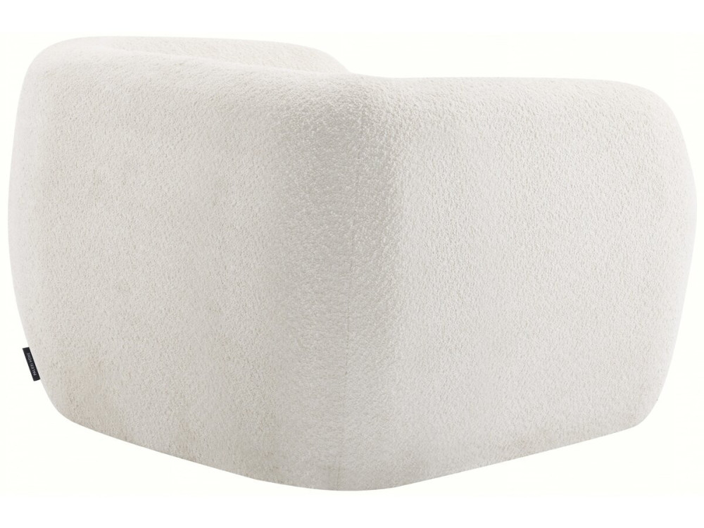 Fauteuil tissu bouclette "Washington" - Blanc
