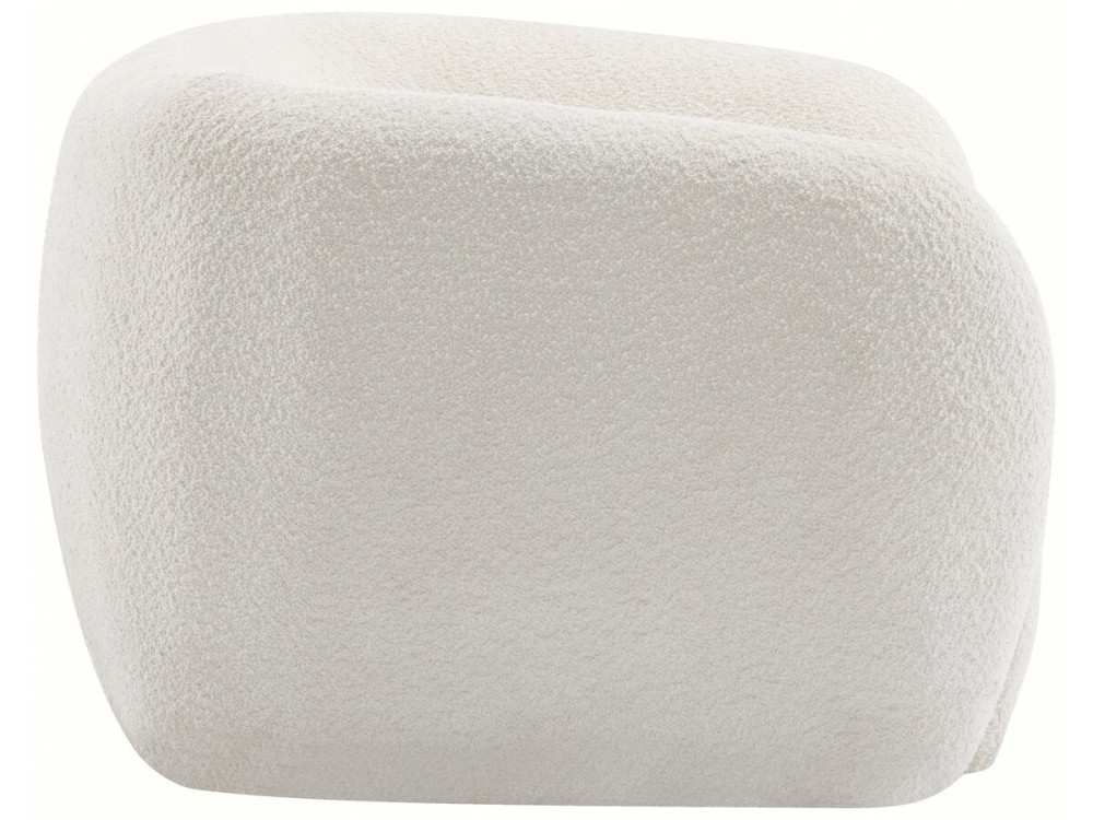 Fauteuil tissu bouclette "Washington" - Blanc