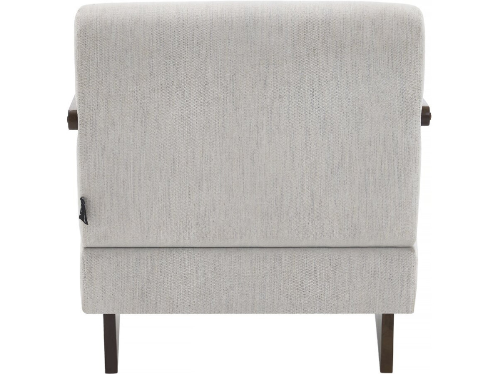 Fauteuil intérieur scandinave en bois et tissu "Lena" - Beige