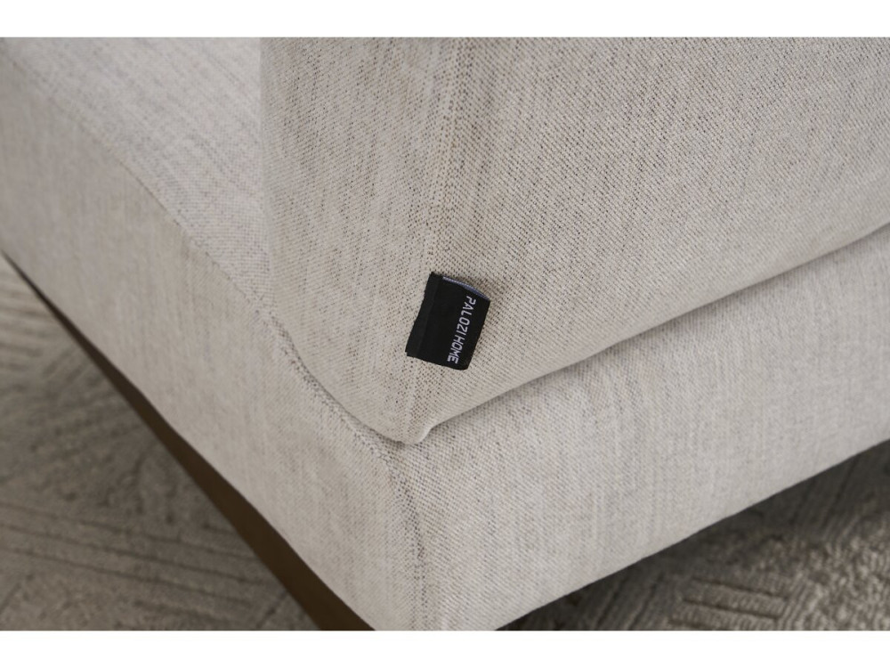 Fauteuil intérieur scandinave en bois et tissu "Lena" - Beige