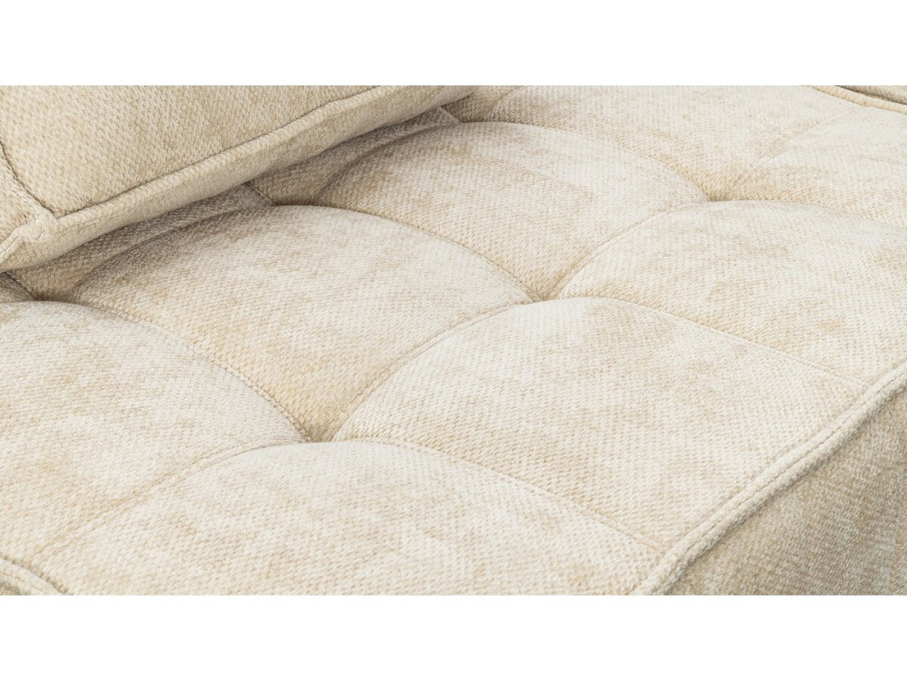 Lot de 2 chauffeuses pour canapé modulables en tissu texturé "Velluto" - Beige