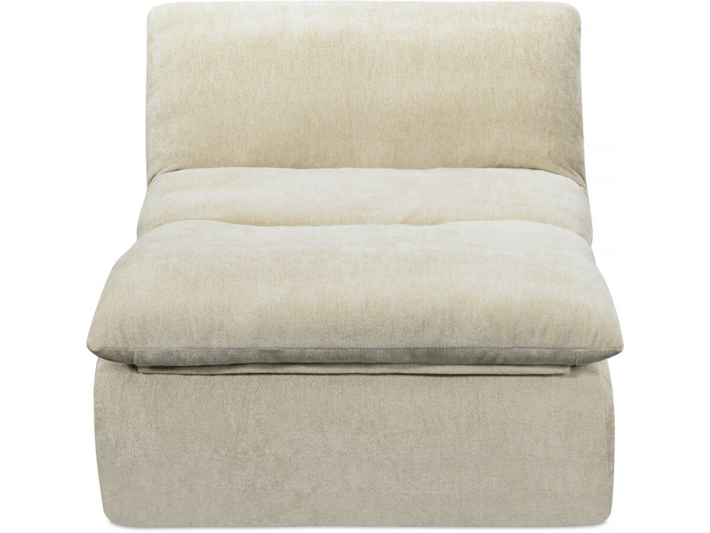 Chauffeuse en tissu texturé "Candela" - 81 x 96 x 75 cm - Beige