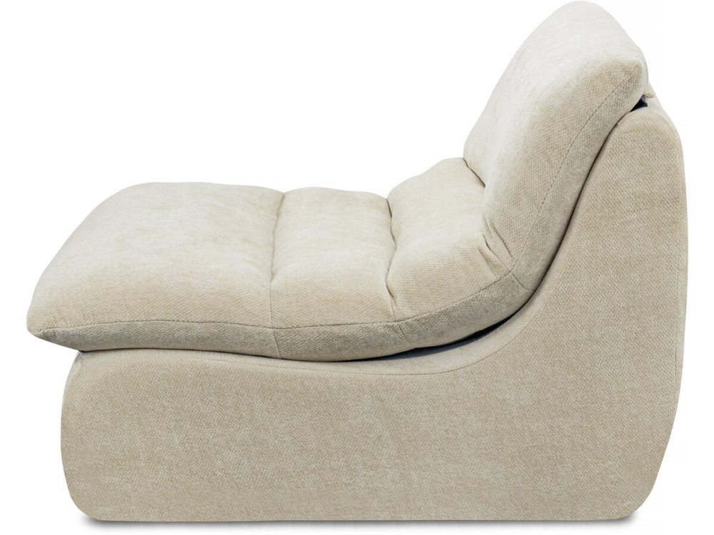 Chauffeuse en tissu texturé "Candela" - 81 x 96 x 75 cm - Beige