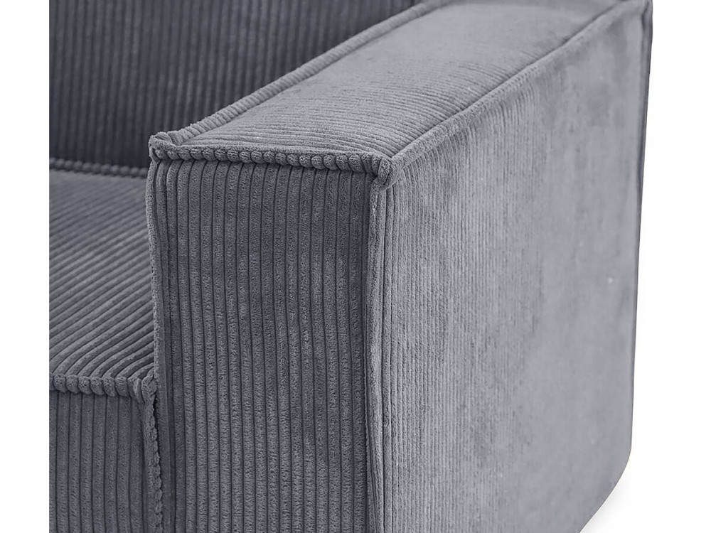 Fauteuil convertible en velours côtelé "Clivia" - Gris