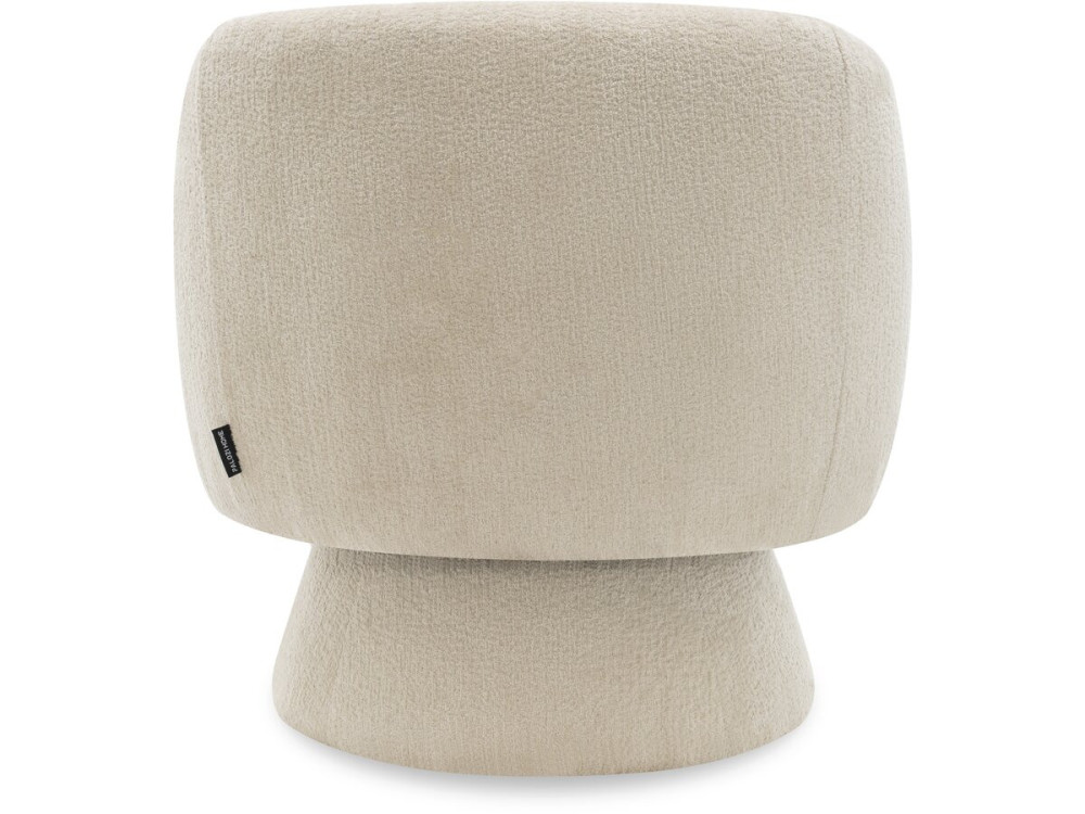 Fauteuil pivotant en tissu bouclette "Franklin" - 74 x 75 x 75 cm - Beige