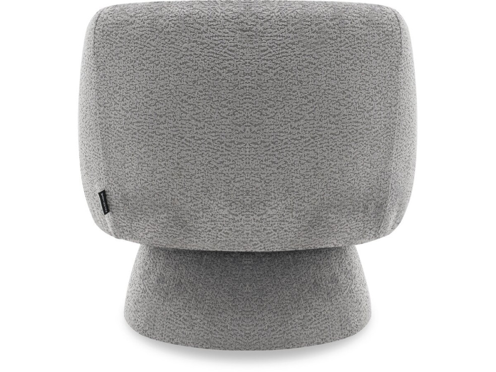 Fauteuil pivotant en tissu bouclette "Franklin" - 74 x 75 x 75 cm - Gris