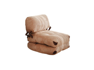 Fauteuil-lit en tissu "Fold" - 80 x 60 x 70 cm - Marron