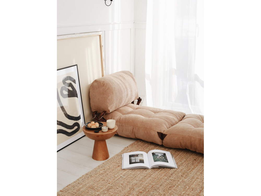 Fauteuil-lit en tissu "Fold" - 80 x 60 x 70 cm - Marron