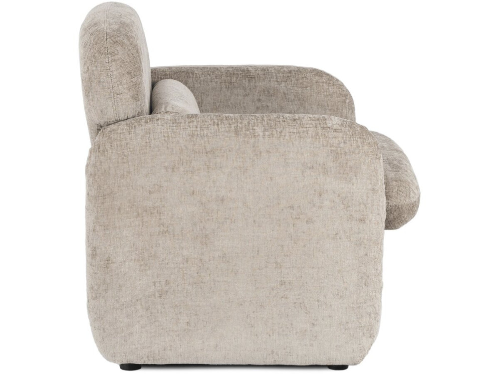 Fauteuil lounge en tissu chiné "Cozmo" - 78 x 79 x 77 cm - Beige