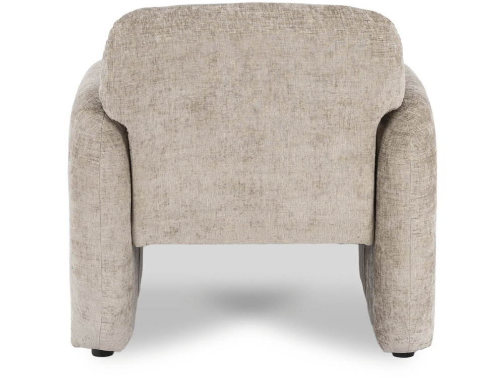 Fauteuil lounge en tissu chiné "Cozmo" - 78 x 79 x 77 cm - Beige