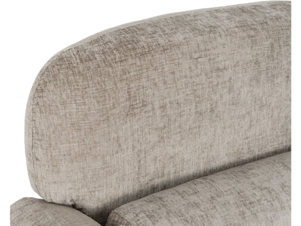 Fauteuil lounge en tissu chiné "Cozmo" - 78 x 79 x 77 cm - Beige