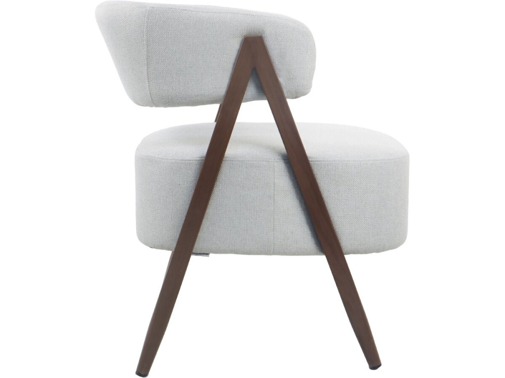 Fauteuil avec structure imitation bois "Astra" - Gris clair