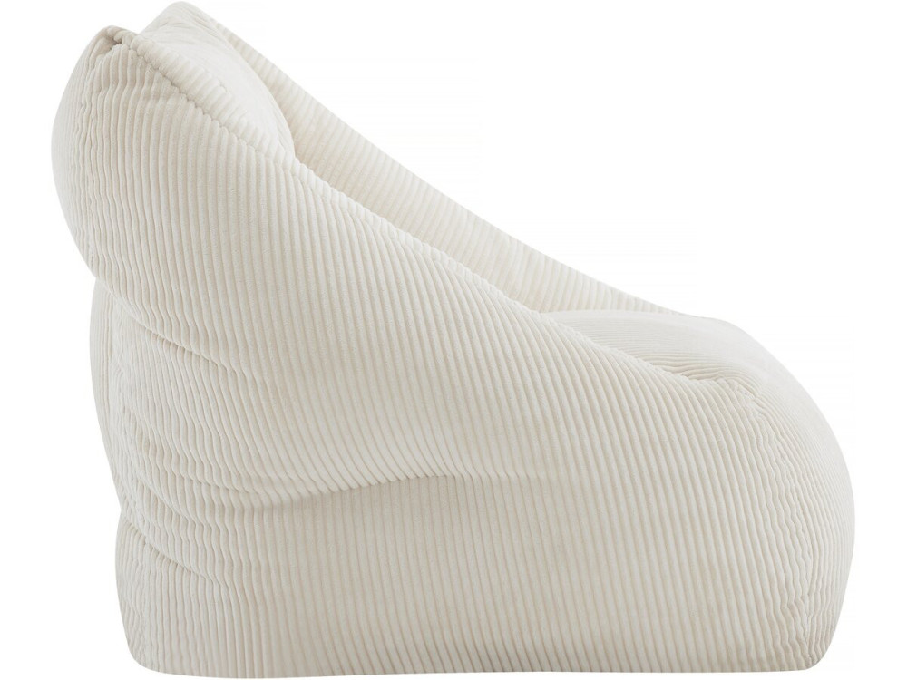 Pouf en velours côtelé "Medellin" - Beige - 85 x 85 x 72 cm