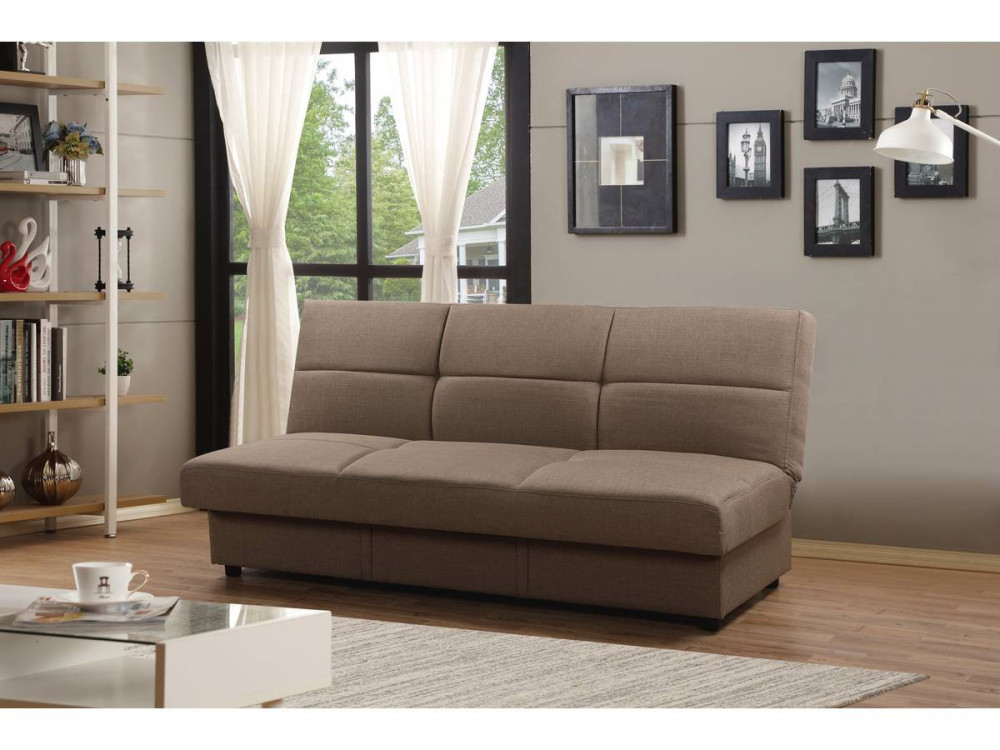 Canapé Clic-Clac "Enzo" - 186 x 80 x 87 cm - 3 places - Taupe