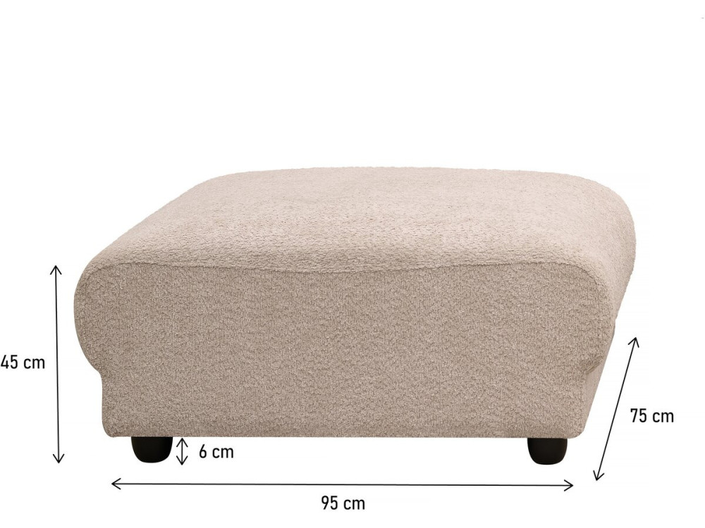 Ottoman pour canapé modulable "Saint Germain" - Beige