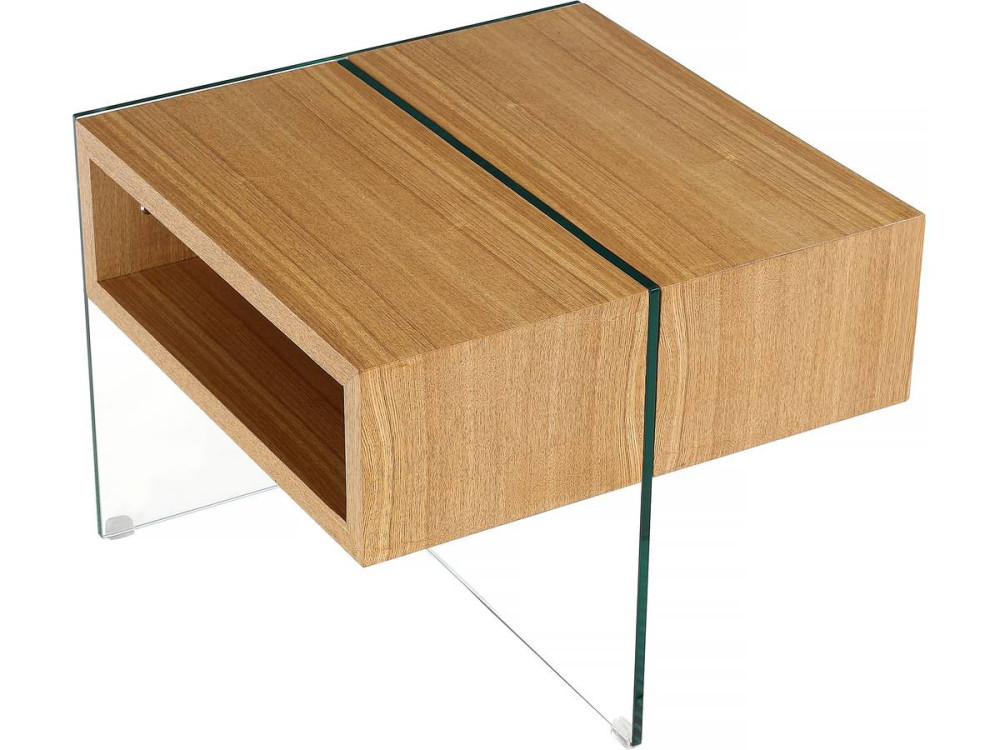 Table basse "Venezia" - 60 x 60 x 50 cm -  Finition chêne