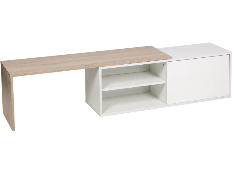 Table basse "Melinda" - Blanc/Chêne
