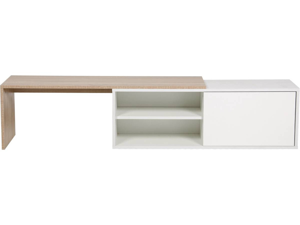 Table basse "Melinda" - Blanc/Chêne