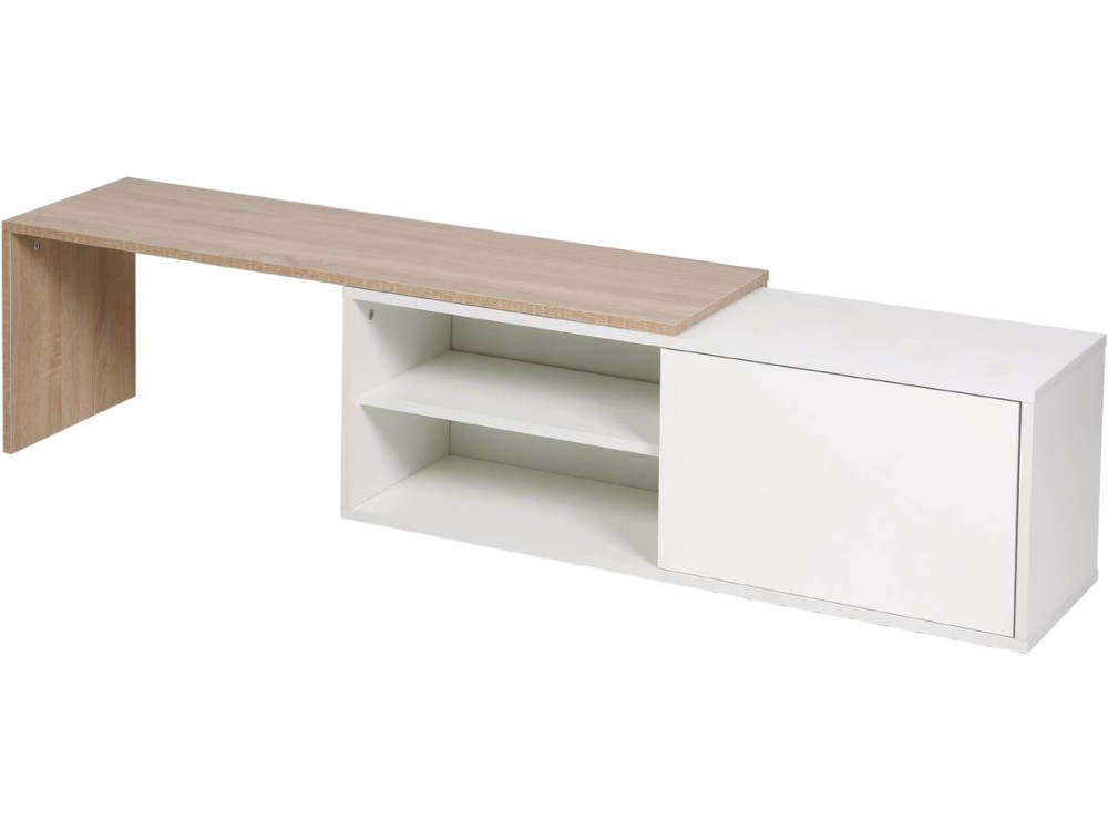 Table basse "Melinda" - Blanc/Chêne