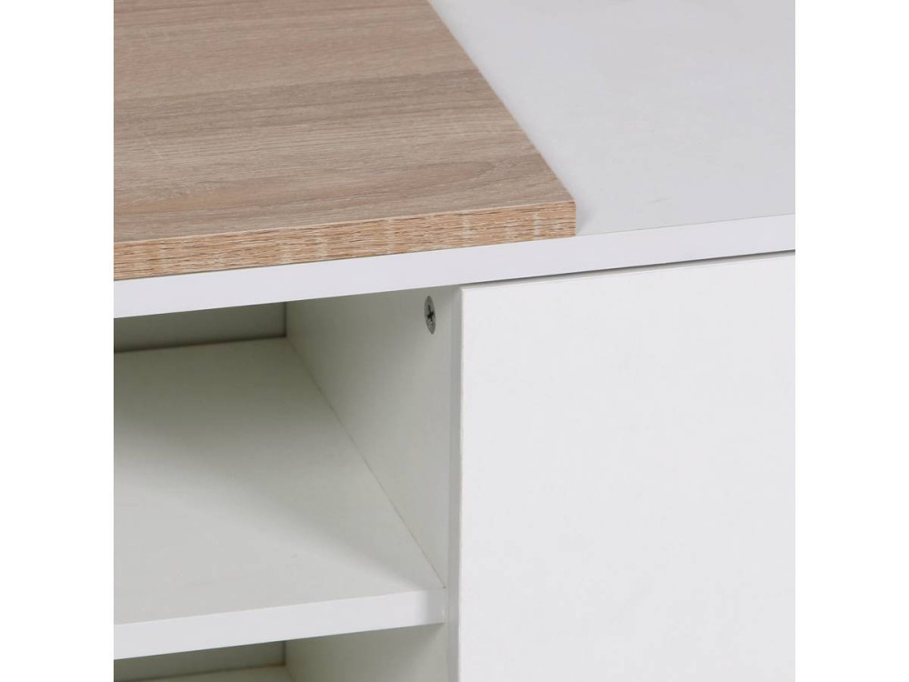 Table basse "Melinda" - Blanc/Chêne