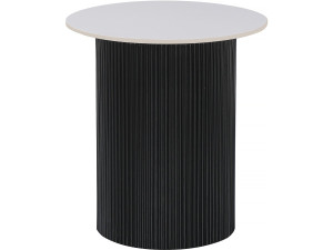 Table d'appoint, bout de canapé, table de chevet en céramique "Eclat" - 50 x 50 x 55 cm - Blanc