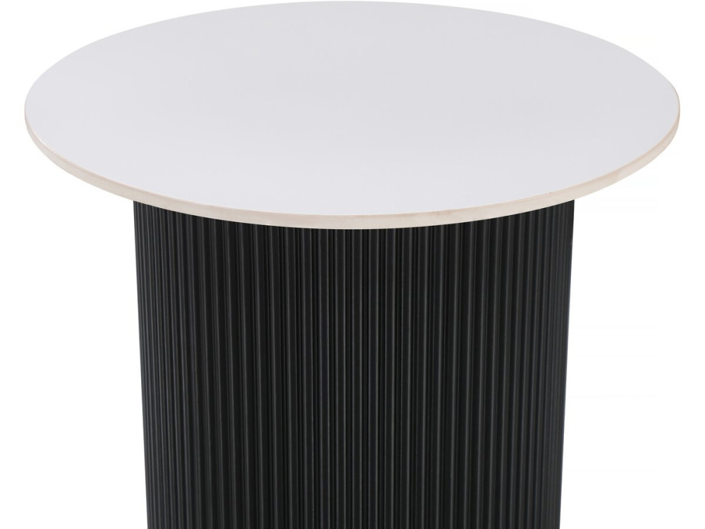 Table d'appoint, bout de canapé, table de chevet en céramique "Eclat" - 50 x 50 x 55 cm - Blanc