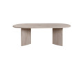 Table basse en bois "Sable" - 60 x 119 x 40 cm - Pin atlantique - Travertine
