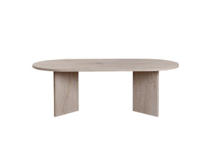 Table basse en bois "Sable" - 60 x 119 x 40 cm - Travertin