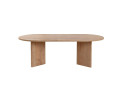 Table basse en bois "Sable" - 60 x 119 x 40 cm - Lumière Noire - Chêne Saphir