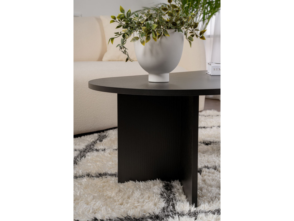 Table basse en bois "Sable" - 60 x 119 x 40 cm - Bois Noir