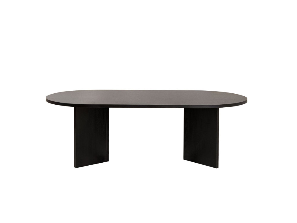 Table basse en bois "Sable" - 60 x 119 x 40 cm - Bois Noir