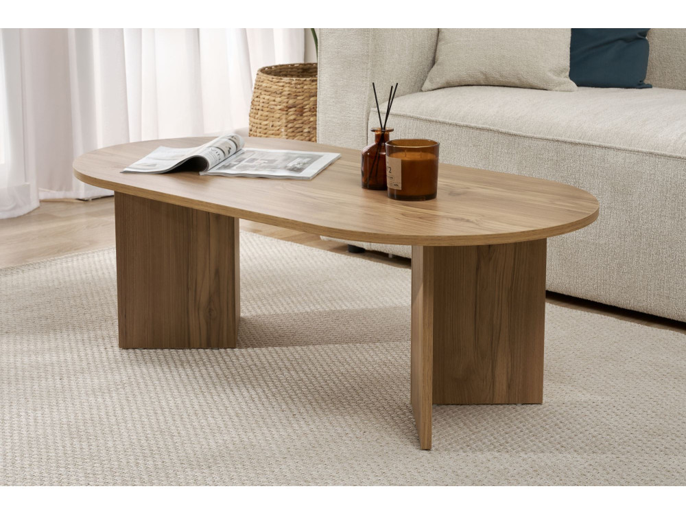 Table basse en bois "Sable" - 60 x 119 x 40 cm - Chêne